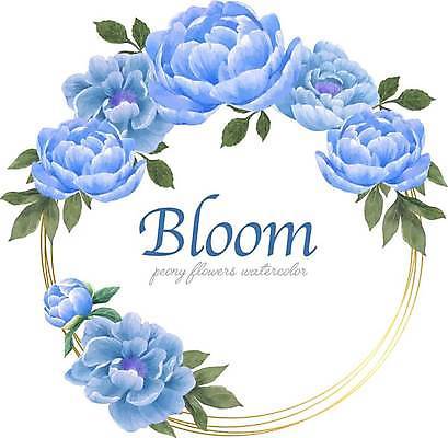 EPS 해외이미지 꽃 잎 일러스트 프레임 타이포그라피 사람없음 원형 원형프레임 해외일러스트 도형 식물 문자 파일형식 벡터 이미지허브