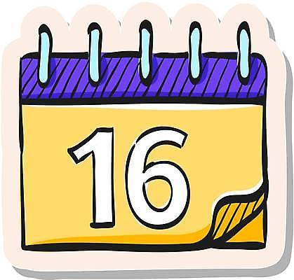 EPS 해외이미지 스티커 일러스트 사람없음 보라색 달력 심볼 연노랑색 해외일러스트 컬러 노란색 파일형식 벡터 이미지허브