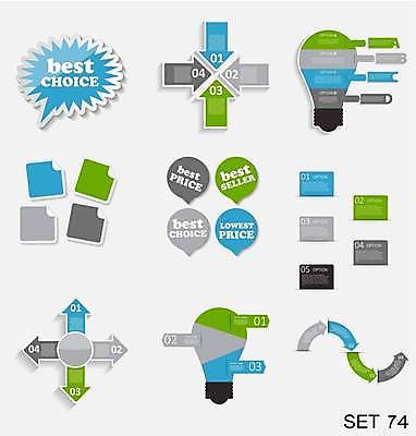 EPS 해외이미지 화살표 말풍선 곡선 일러스트 비즈니스 사람없음 세트 사각형 인포그래픽 순서 전구모양 해외일러스트 모양 도형 선 전구 파일형식 벡터 이미지허브