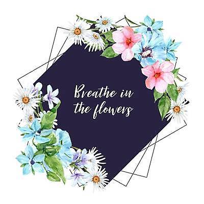 EPS 해외이미지 꽃 잎 일러스트 프레임 타이포그라피 사람없음 마름모 해외일러스트 도형 식물 문자 파일형식 벡터 이미지허브