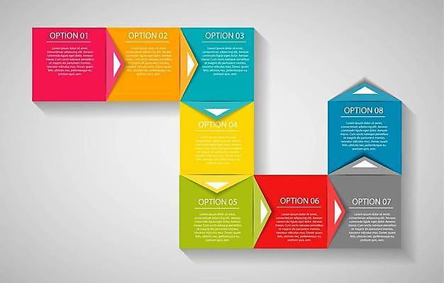 EPS 해외이미지 디자인 화살표 일러스트 비즈니스 사람없음 사각형 자료 인포그래픽 정보 연결 레이아웃 순서 목차 해외일러스트 도형 파일형식 벡터 이미지허브