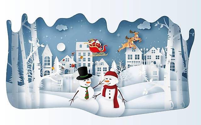 EPS 해외이미지 크리스마스 겨울 일러스트 사람없음 산타클로스 눈 페이퍼아트 산타캐릭터 해외일러스트 일러캐릭터 자연요소 캐릭터 계절 기념일 날씨 파일형식 벡터 이미지허브