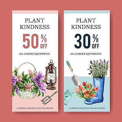 EPS 해외이미지 템플릿 꽃 분홍색 장갑 하늘색 일러스트 장화 사람없음 세트 세일 튤립 램프 꽃집 모종삽 꽃바구니 30% 50% 해외일러스트 식물 잡화 컬러 신발 조명 파란색 바구니 상점 퍼센트 삽 파일형식 벡터 이미지허브