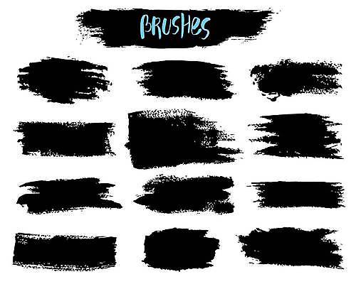 EPS 해외이미지 디자인 일러스트 붓터치 사람없음 검은색 질감 그런지 해외일러스트 컬러 파일형식 벡터 이미지허브