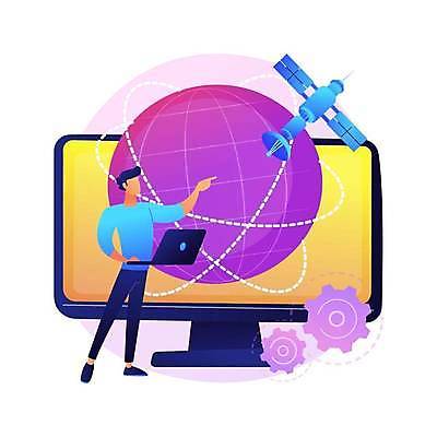 EPS 해외이미지 전신 남자 일러스트 한명 들기 성인 노트북 디지털 모니터 인공위성 가리킴 네트워크 톱니바퀴 지구모양 성인남자한명만 디지털라이프 해외일러스트 모양 1 라이프스타일 지구 통신 모션 사람 손짓 전자제품 컴퓨터 남자한명만 성인남자만 파일형식 벡터 이미지허브