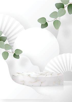 EPS 해외이미지 잎 일러스트 사람없음 3D 흰색 단상 부채모양 해외일러스트 모양 식물 컬러 디지털합성 파일형식 벡터 이미지허브