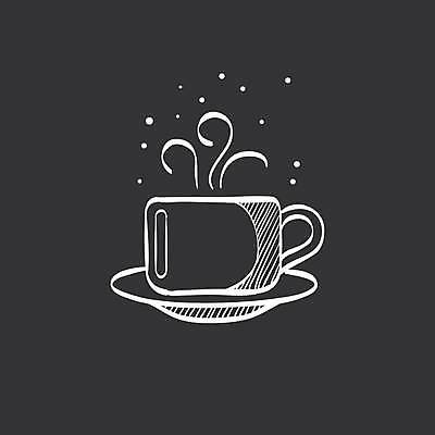 EPS 해외이미지 디자인 커피 일러스트 사람없음 컵 검은색 흰색 해외일러스트 식기 음료 컬러 파일형식 벡터 이미지허브