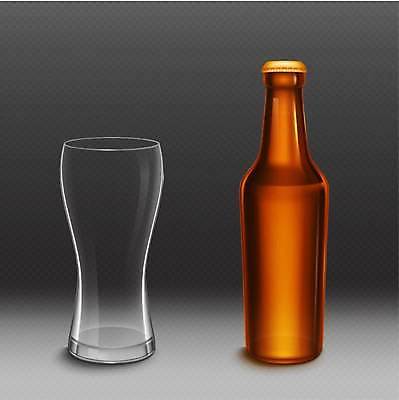 EPS 해외이미지 디자인 일러스트 맥주 사람없음 맥주잔 맥주병 목업 해외일러스트 술잔 술병 주류 파일형식 벡터 이미지허브