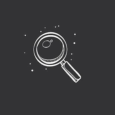 EPS 해외이미지 일러스트 돋보기 사람없음 검은색 흰색 해외일러스트 컬러 파일형식 벡터 이미지허브