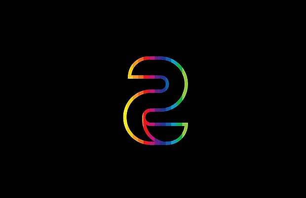 EPS 해외이미지 백그라운드 2 라인일러스트 일러스트 사람없음 컬러풀 숫자 심볼 그라데이션 무지개색 해외일러스트 문자 컬러 파일형식 벡터 이미지허브