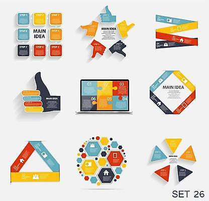 EPS 해외이미지 일러스트 비즈니스 사람없음 노트북 세트 사각형 인포그래픽 삼각형 퍼즐조각 손모양 육각형 따봉 순서 해외일러스트 모양 도형 조각 전자제품 최고 퍼즐 파일형식 벡터 손_신체부위 이미지허브