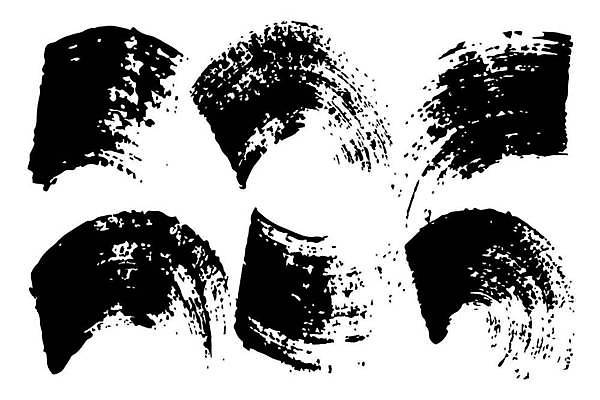 EPS 해외이미지 디자인 일러스트 붓터치 사람없음 검은색 질감 그런지 해외일러스트 컬러 파일형식 벡터 이미지허브