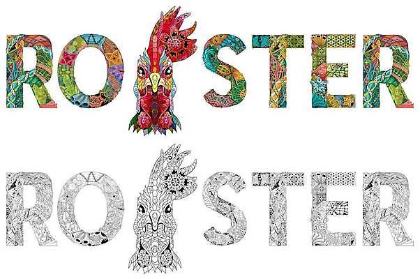 EPS 해외이미지 동물 선 일러스트 추상 사람없음 단어 그림 젠탱글 해외일러스트 문자 무늬 파일형식 벡터 이미지허브