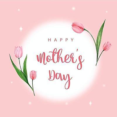 EPS 해외이미지 분홍색 잎 일러스트 프레임 타이포그라피 사람없음 튤립 원형 원형프레임 해외일러스트 도형 식물 문자 꽃 컬러 파일형식 벡터 이미지허브