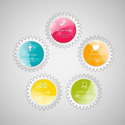 EPS 해외이미지 디자인 일러스트 비즈니스 돋보기 사람모양 사람없음 빨간색 파란색 노란색 자료 인포그래픽 정보 하트 편지 전화기 톱니바퀴 목차 해외일러스트 모양 컬러 파일형식 벡터 이미지허브