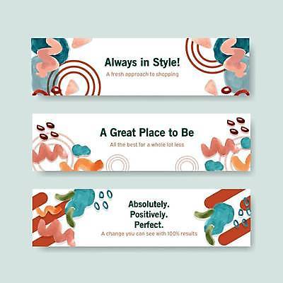 EPS 해외이미지 배너 가로배너 일러스트 추상 사람없음 쇼핑 흰색 원형 대각선 지그재그 배너세트 해외일러스트 도형 선 컬러 무늬 가로 세트 파일형식 벡터 이미지허브