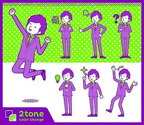 EPS 해외이미지 전신 남자 포즈 생각 일러스트 아이디어 정장 여러명 성인 초록색 세트 팔짱 점프 보라색 놀람 분노 물음표 직장인 꾸지람 호기심 성인남자만 해외일러스트 직업 기호 옷 감정 컬러 다수 컨셉 모션 표정 사람 체벌 남자만 성인만 파일형식 벡터 이미지허브