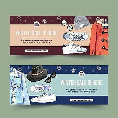 EPS 해외이미지 모자 디자인 배너 옷 안경 운동화 일러스트 사람없음 파란색 선글라스 갈색 코트 겨울옷 CD자켓 눈꽃무늬 스타일 해외일러스트 잡화 컬러 신발 겨울 무늬 눈꽃 외투 CD 파일형식 벡터 이미지허브