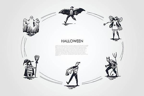 EPS 해외이미지 캐릭터 디자인 컨셉 일러스트 휴가 요정 그래픽 장식 세트 파티 검은색 할로윈 안개 축하 대접 그룹 유령 연결 신비 무서움 악마 스케치 빗자루 심볼 오브젝트 사인 마녀 손그림 박쥐 마법 10월 나쁜 고립 몬스터 호러 좀비 해외일러스트 일러캐릭터 감정 컬러 포유류 날씨 미술 이벤트 날짜 청소도구 공포 파일형식 벡터 이미지허브