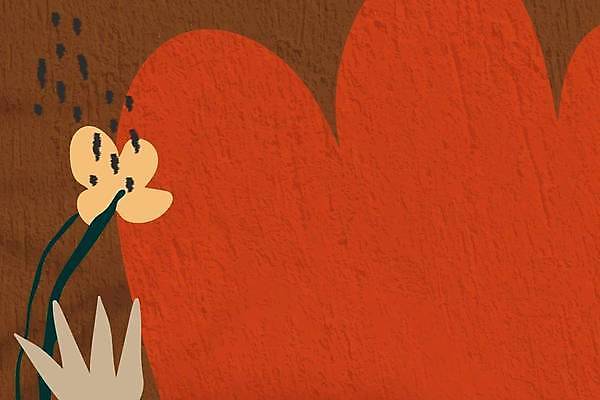 EPS 해외이미지 꽃 백그라운드 일러스트 사람없음 빨간색 빈티지 손그림 해외일러스트 식물 컬러 컨셉 파일형식 벡터 이미지허브