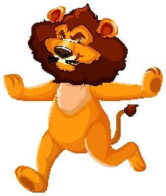 EPS 해외이미지 한마리 동물캐릭터 일러스트 사람없음 귀여움 사자 해외일러스트 일러캐릭터 동물 캐릭터 1 컨셉 포유류 파일형식 벡터 이미지허브