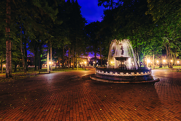 포토 JPG 해외이미지 나무 공원 유럽 야경 사람없음 야외 빛 도시풍경 도시 숲 분수대 해외포토 식물 공공시설 나라 풍경 야간 파일형식 풍경_경치 이미지허브