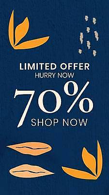 EPS 해외이미지 배너 꽃 잎 일러스트 타이포그라피 사람없음 쇼핑 세일 남색 해외일러스트 식물 문자 컬러 파일형식 벡터 이미지허브