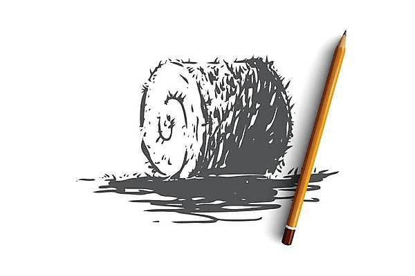 EPS 해외이미지 농업 일러스트 사람없음 농장 수확 추수 시골 스케치 손그림 밭일 해외일러스트 산업 미술 파일형식 벡터 이미지허브