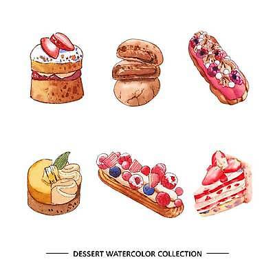 EPS 해외이미지 일러스트 딸기 디저트 사람없음 케이크 달콤 조각케이크 블루베리 산딸기 딸기케이크 엘리먼트 초코쿠키 에클레어 해외일러스트 음식 과일 쿠키 맛 파일형식 벡터 이미지허브