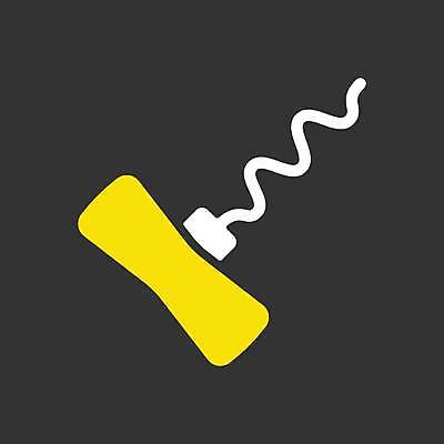 EPS 해외이미지 일러스트 사람없음 노란색 검은색 흰색 와인오프너 해외일러스트 컬러 병따개 파일형식 벡터 이미지허브