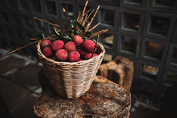 포토 JPG 해외이미지 잎 과일 자연 탁자 사람없음 가로 빨간색 하이앵글 컬러풀 바구니 그룹 해외포토 식물 뷰포인트 컬러 가구 생태계 파일형식 이미지허브