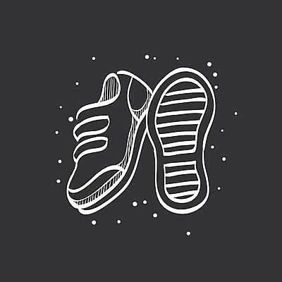 EPS 해외이미지 신발 일러스트 사람없음 검은색 흰색 스니커즈 해외일러스트 컬러 운동화 파일형식 벡터 이미지허브