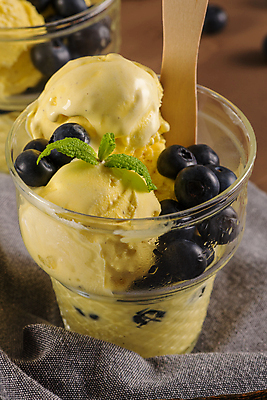 포토 JPG 해외이미지 아이스크림 잔 실내 근접촬영 사람없음 달콤 천 민트 블루베리 나무스푼 바닐라맛 해외포토 식기 뷰포인트 과일 디저트 내부 직물 맛 허브 나무숟가락 파일형식 이미지허브