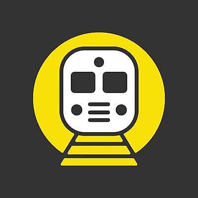 EPS 해외이미지 일러스트 사람없음 노란색 검은색 흰색 전철 선로 해외일러스트 육상교통 컬러 대중교통 파일형식 벡터 이미지허브