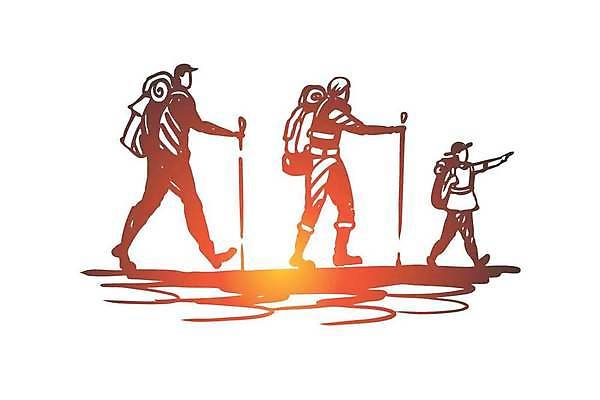 EPS 해외이미지 라이프스타일 디자인 남자 스포츠 여행 컨셉 가방 일러스트 배낭 자연 휴가 산 사람 야외 그래픽 여행객 걷기 등산 트래킹 하이킹 플랫 스케치 심볼 손그림 고립 백패커 산악가 원정 하이커 힙스터 해외일러스트 잡화 패션 모션 레저 미술 생활 생태계 파일형식 벡터 이미지허브