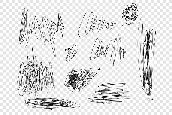 EPS 해외이미지 선 일러스트 사람없음 세트 원형 낙서 스케치 질감 시각효과 효과 해외일러스트 도형 미술 파일형식 벡터 이미지허브