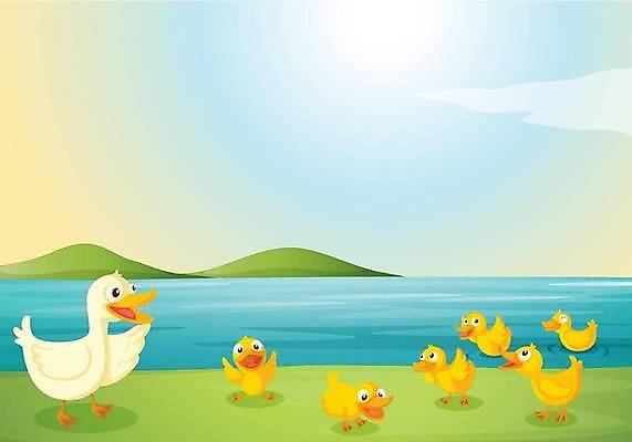 EPS 해외이미지 식물 동물 행복 일러스트 자연 조류 하늘 산 오리 풍경 잔디 야외 그래픽 초록색 물 파란색 강 컬러풀 농장 평화 흐름 아기 개울 만화 언덕 그림 장면 많음 해외일러스트 자연요소 감정 컬러 컨셉 농업 사람 생태계 파일형식 벡터 이미지허브