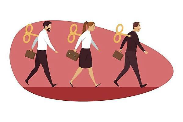 EPS 해외이미지 전신 여자 남자 서류가방 일러스트 들기 성인 세명 걷기 비즈니스맨 비즈니스우먼 바쁨 태엽 태엽인형 성인만 해외일러스트 인형 가방 비즈니스 모션 사람 직장인 파일형식 벡터 이미지허브