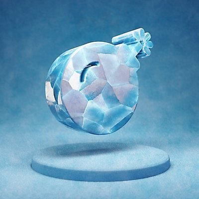 포토 JPG 해외이미지 사람없음 파란색 3D 얼음 폭탄 입체 오브젝트 해외포토 자연요소 컬러 폭발물 디지털합성 파일형식 이미지허브