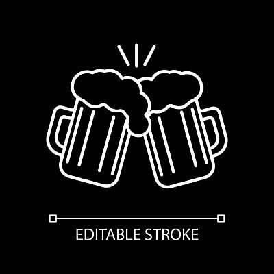 EPS 해외이미지 디자인 라인일러스트 일러스트 맥주 사람없음 건배 심플 맥주잔 맥주거품 해외일러스트 술잔 주류 거품 파일형식 벡터 이미지허브