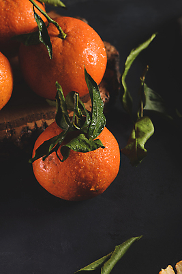 포토 JPG 해외이미지 잎 검은배경 귤 실내 사람없음 해외포토 식물 백그라운드 과일 내부 검은색 파일형식 이미지허브