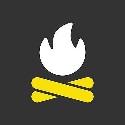 EPS 해외이미지 일러스트 사람없음 노란색 검은색 흰색 장작 모닥불 해외일러스트 컬러 불 파일형식 벡터 이미지허브