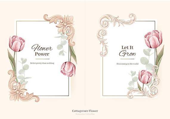 EPS 해외이미지 꽃 잎 일러스트 사각프레임 프레임 타이포그라피 사람없음 전원생활 해외일러스트 식물 문자 생활 사각형 파일형식 벡터 이미지허브