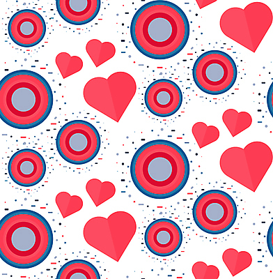 JPG 해외이미지 모양 패턴 일러스트 추상 사랑 사람없음 하트 원형 흰배경 하트백그라운드 진분홍색 해외일러스트 도형 감정 분홍색 백그라운드 무늬 흰색 파일형식 이미지허브