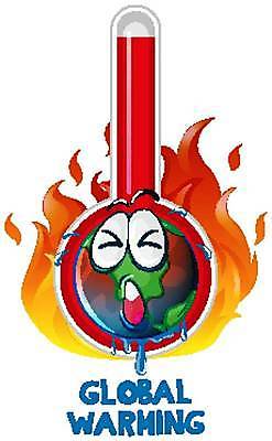 EPS 해외이미지 클립아트 지구 일러스트 불 사람없음 뜨거움 찡그림 더위 온도계 위험 지구온난화 기온상승 땀흘리기 해외일러스트 자연요소 컨셉 날씨 표정 기온 기후변화 파일형식 벡터 이미지허브