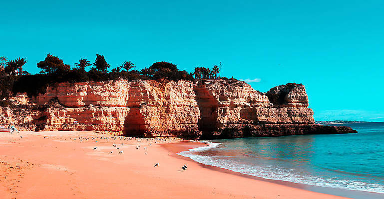 포토 JPG 해외이미지 모래 바다 여행 사람없음 일몰 절벽 포르투갈 해외포토 유럽 노을 파일형식 이미지허브