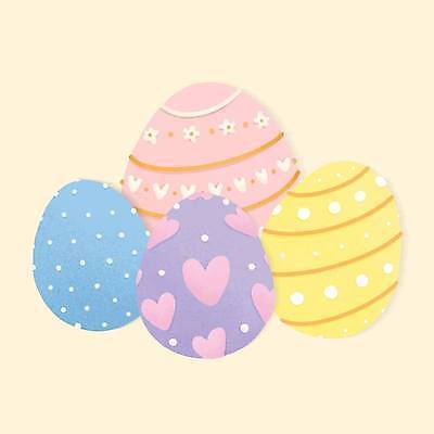 EPS 해외이미지 꽃 백그라운드 일러스트 부활절 사람없음 파란색 노란색 계란 축제 줄무늬 하트 축하 해외일러스트 모양 식물 기념일 컬러 컨셉 무늬 알 파일형식 벡터 이미지허브