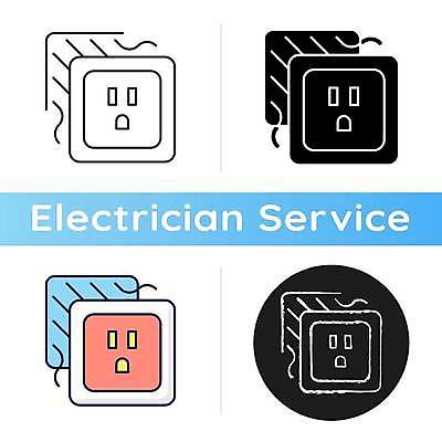 EPS 해외이미지 일러스트 사람없음 플랫 콘센트 플러그 해외일러스트 파일형식 벡터 이미지허브