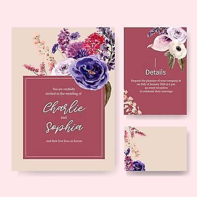 EPS 해외이미지 템플릿 분홍색 결혼 잎 일러스트 사람없음 장미 청첩장 초대 베이지색 작약 해외일러스트 식물 꽃 컬러 카드_감사 이벤트 파일형식 벡터 이미지허브