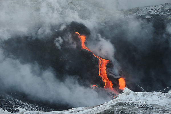 포토 JPG 해외이미지 바다 사람없음 야외 흐름 뜨거움 연기 위험 재해 화산 용암 화산섬 해외포토 섬 컨셉 산 파일형식 이미지허브